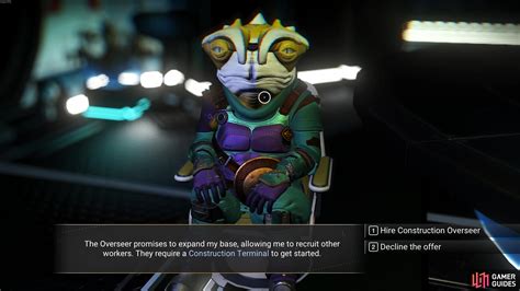 no man's sky construction overseer|how to hire overseer nms.